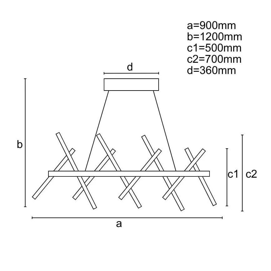 LED dimmbare Hängeleuchte an Seil LED/100W/230V 3000-6500K + Fernbedienung