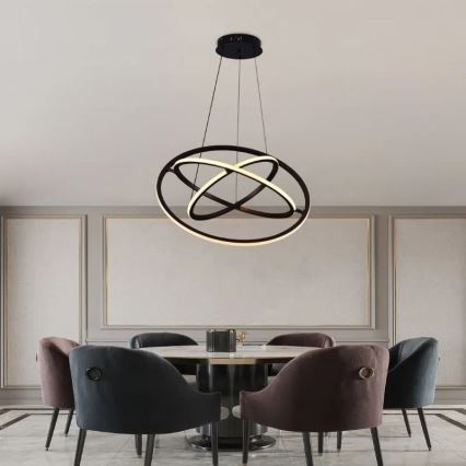 LED dimmbare Hängeleuchte an Kabel LED/105W/230V 3000-6500K Ø 60 cm + Fernbedienung
