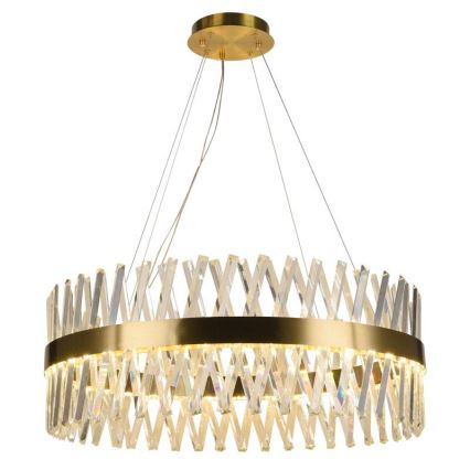 LED dimmbarer Kristall-Kronleuchter an Kabel LED/110W/230V 3000-6500K gold + Fernbedienung
