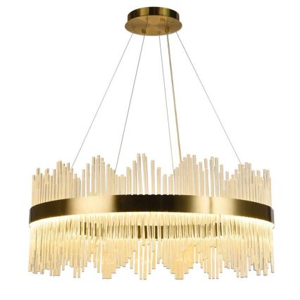 LED dimmbarer Kristall-Kronleuchter an Kabel LED/110W/230V 3000-6500K gold + Fernbedienung