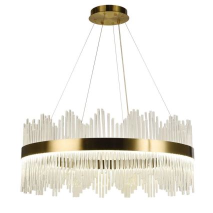 LED dimmbarer Kristall-Kronleuchter an Kabel LED/110W/230V 3000-6500K gold + Fernbedienung