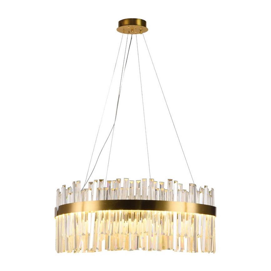 LED dimmbarer Kristall-Kronleuchter an Kabel LED/110W/230V 3000-6500K gold + Fernbedienung