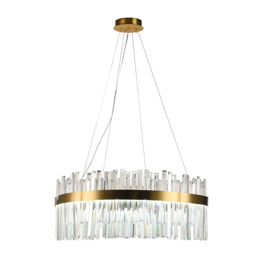 LED dimmbarer Kristall-Kronleuchter an Kabel LED/110W/230V 3000-6500K gold + Fernbedienung
