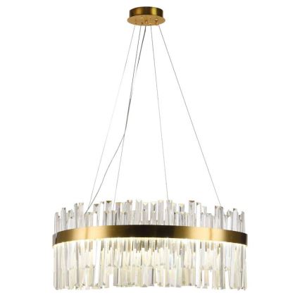 LED dimmbarer Kristall-Kronleuchter an Kabel LED/110W/230V 3000-6500K gold + Fernbedienung