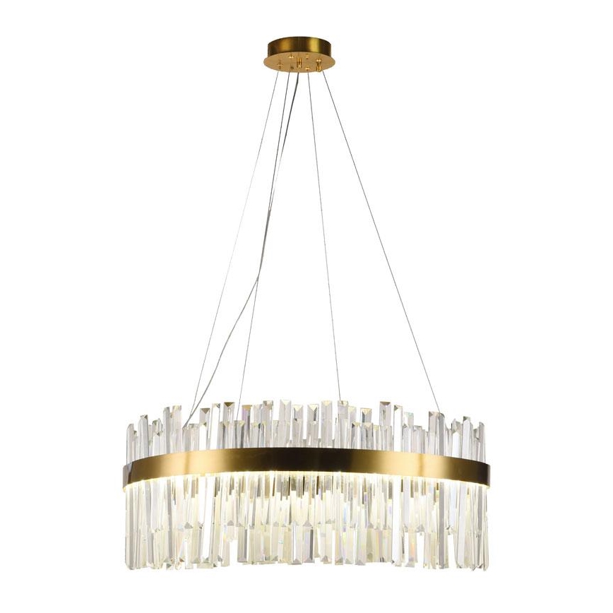 LED dimmbarer Kristall-Kronleuchter an Kabel LED/110W/230V 3000-6500K gold + Fernbedienung