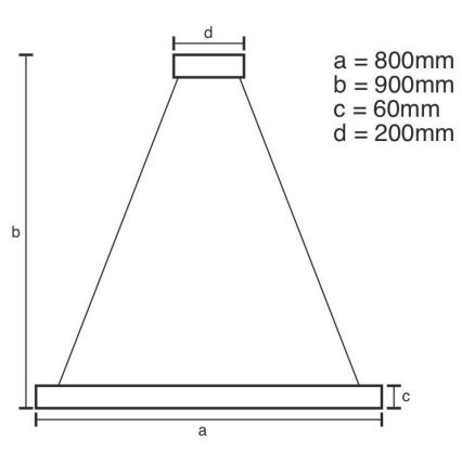 LED dimmbare Hängeleuchte an Seil LED/110W/230V 3000-6500K Ø 80 cm + Fernbedienung