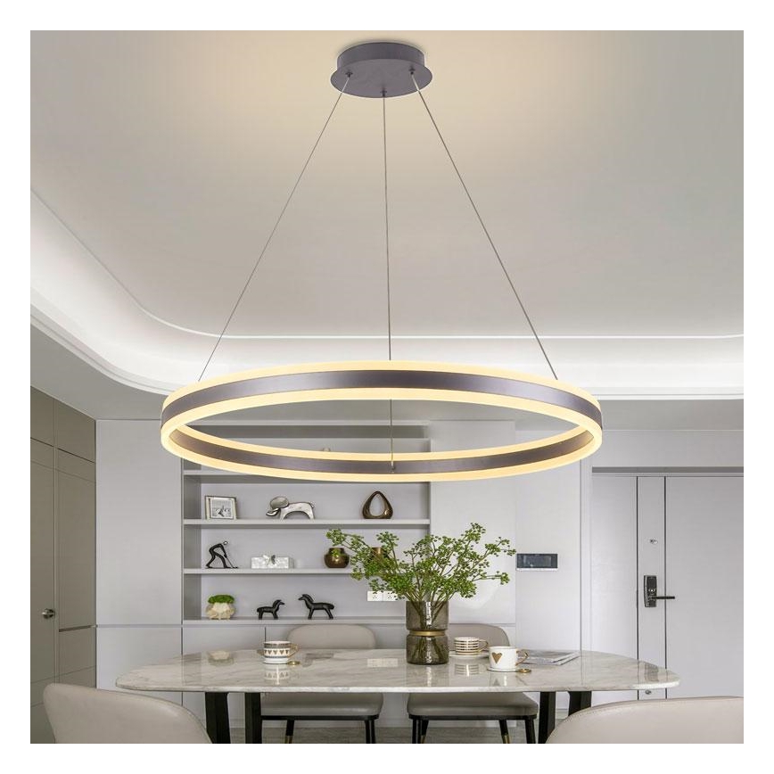 LED dimmbare Hängeleuchte an Seil LED/110W/230V 3000-6500K Ø 80 cm + Fernbedienung