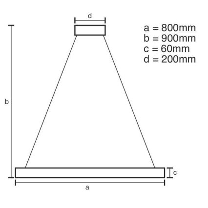 LED dimmbare Hängeleuchte an Seil LED/110W/230V 3000-6500K Ø 80 cm + Fernbedienung