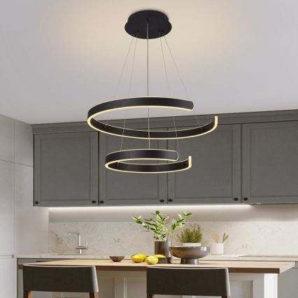 LED dimmbare Hängeleuchte an Kabel LED/120W/230V 3000-6500K Ø 60 cm + Fernbedienung