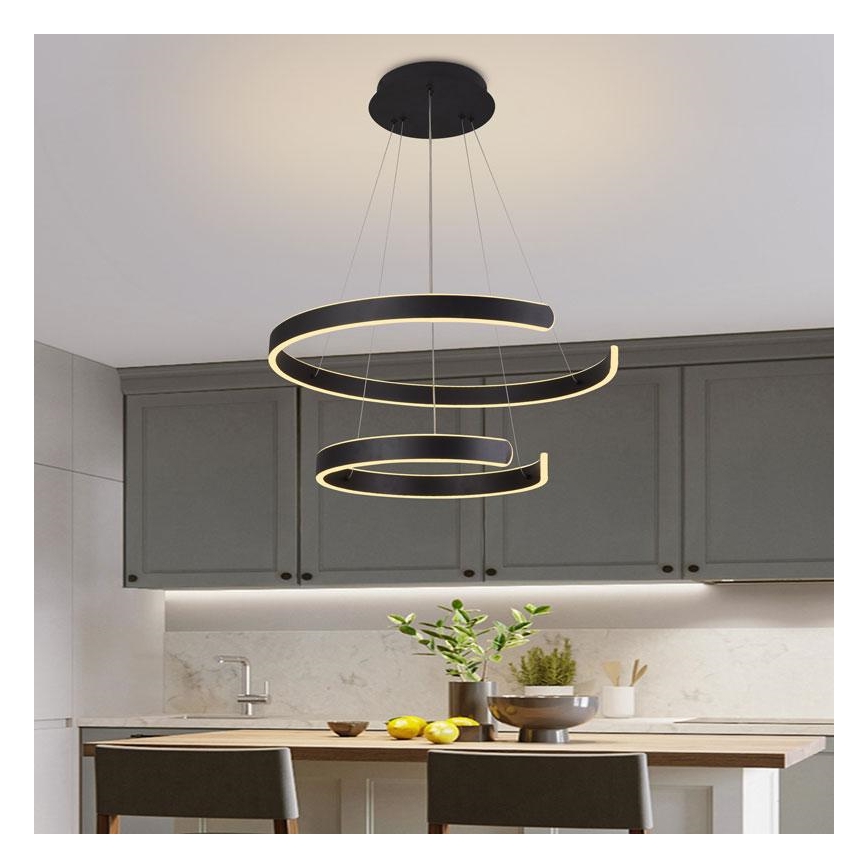 LED dimmbare Hängeleuchte an Kabel LED/120W/230V 3000-6500K Ø 60 cm + Fernbedienung