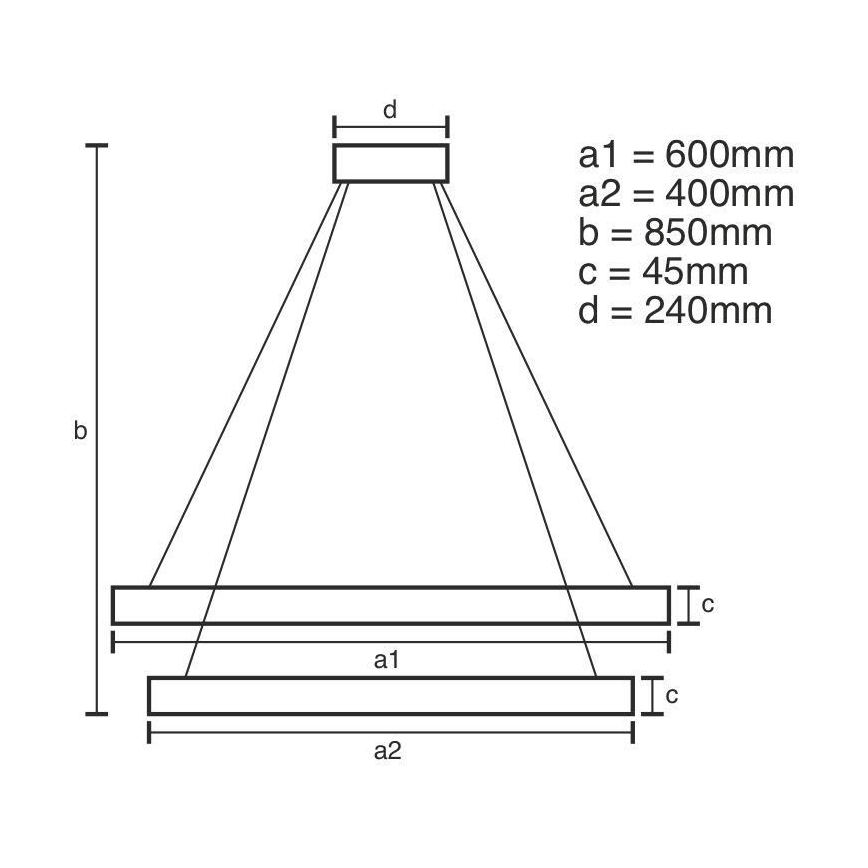 LED dimmbare Hängeleuchte an Kabel LED/120W/230V 3000-6500K Ø 60 cm + Fernbedienung