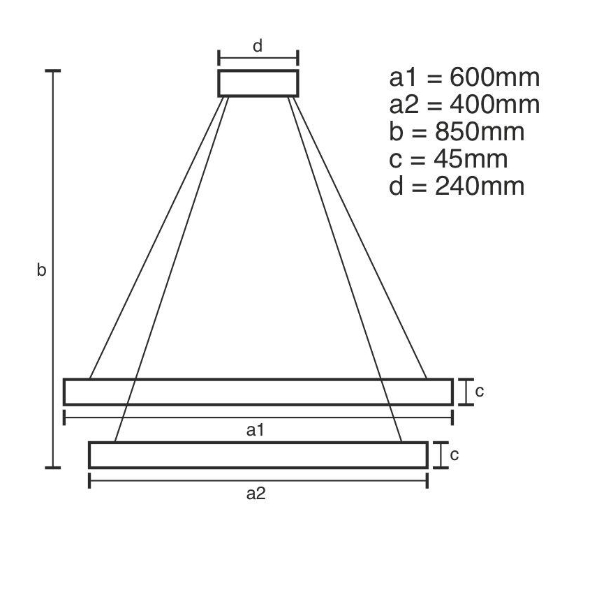 LED dimmbare Hängeleuchte an Kabel LED/120W/230V 3000-6500K Ø 60 cm + Fernbedienung