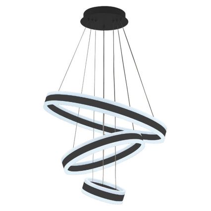 LED dimmbare Hängeleuchte an Seil LED/165W/230V 3000-6500K Ø 60 cm + Fernbedienung