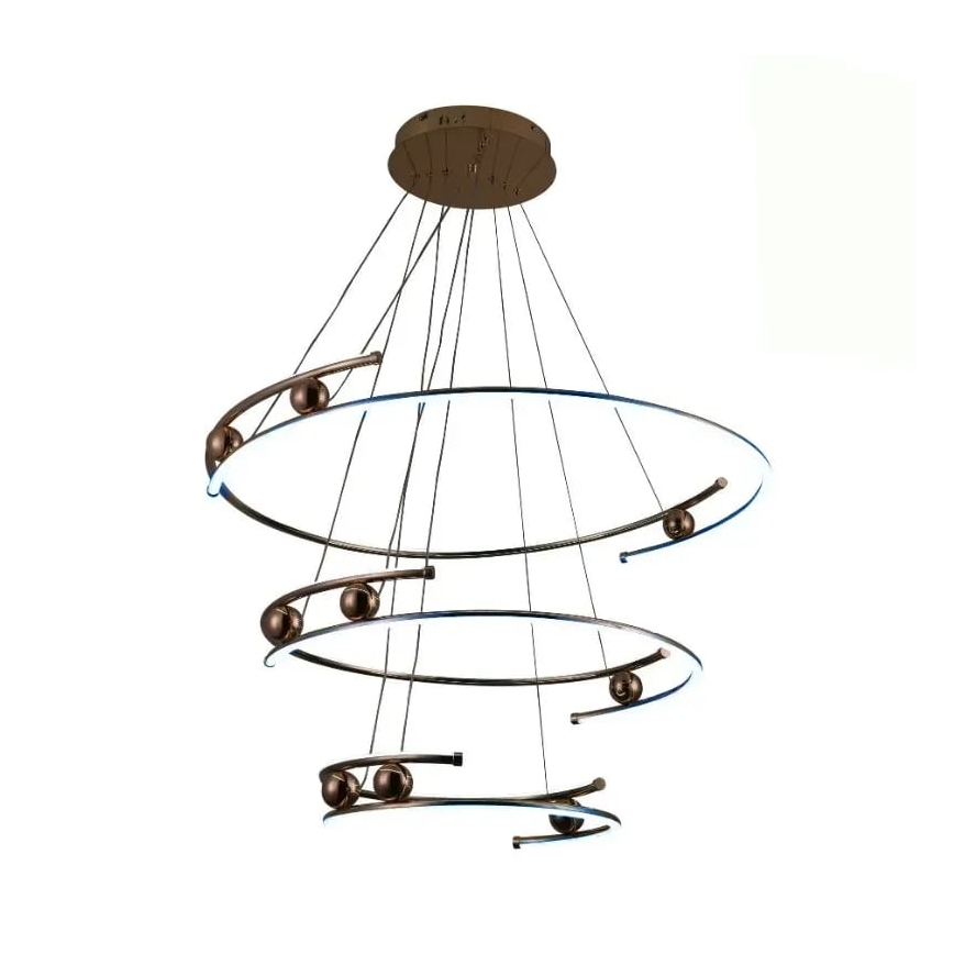 LED dimmbare Hängeleuchte an Seil LED/170W/230V 3000-6500K Ø 80 cm + Fernbedienung