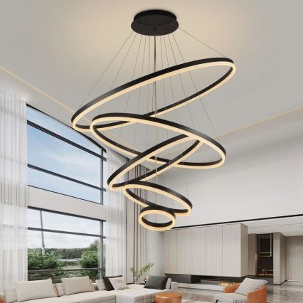 LED dimmbare Hängeleuchte an Seil LED/210W/230V 3000-6500K Ø 100 cm + Fernbedienung