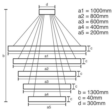 LED dimmbare Hängeleuchte an Seil LED/210W/230V 3000-6500K Ø 100 cm + Fernbedienung