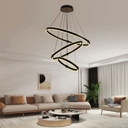 LED dimmbare Hängeleuchte an Seil LED/250W/230V 3000-6500K Ø 80 cm + Fernbedienung