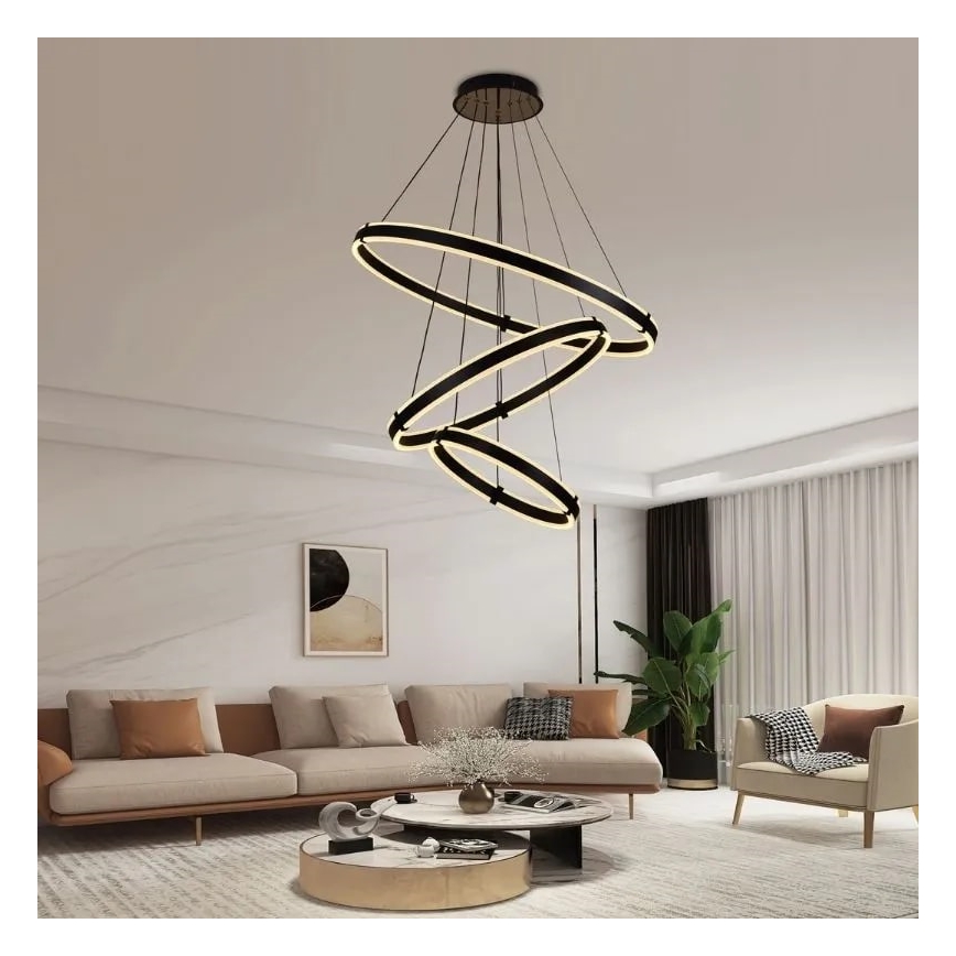 LED dimmbare Hängeleuchte an Seil LED/250W/230V 3000-6500K Ø 80 cm + Fernbedienung