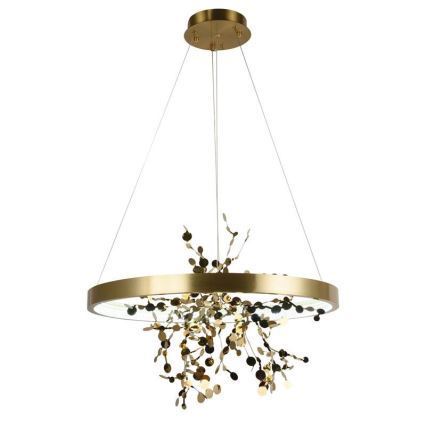 LED dimmbare Hängeleuchte an Seil LED/40W/230V 3000-6500K gold + Fernbedienung