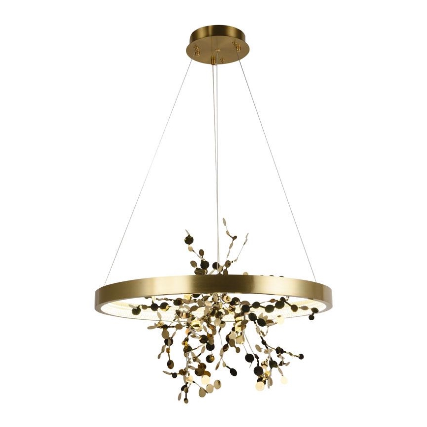 LED dimmbare Hängeleuchte an Seil LED/40W/230V 3000-6500K gold + Fernbedienung