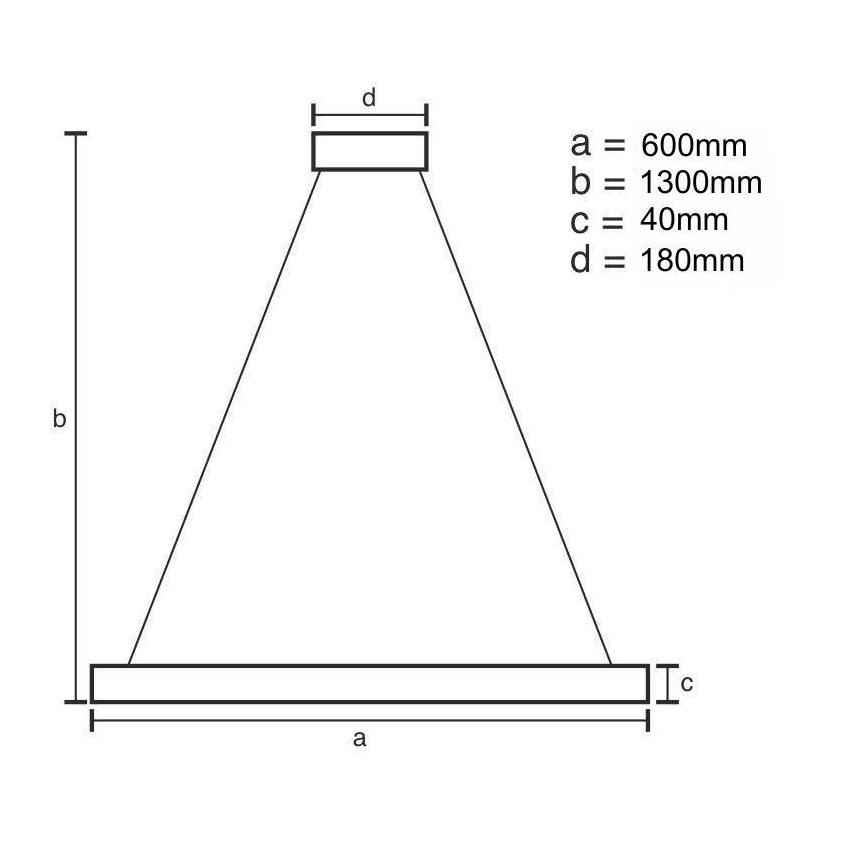 LED dimmbare Hängeleuchte an Seil LED/40W/230V 3000-6500K gold + Fernbedienung