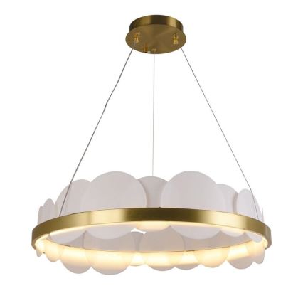 LED dimmbare Hängeleuchte an Seil LED/40W/230V 3000-6500K gold + Fernbedienung