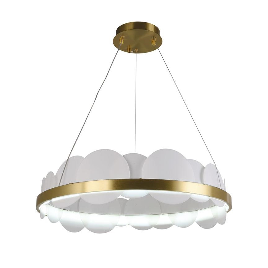 LED dimmbare Hängeleuchte an Seil LED/40W/230V 3000-6500K gold + Fernbedienung