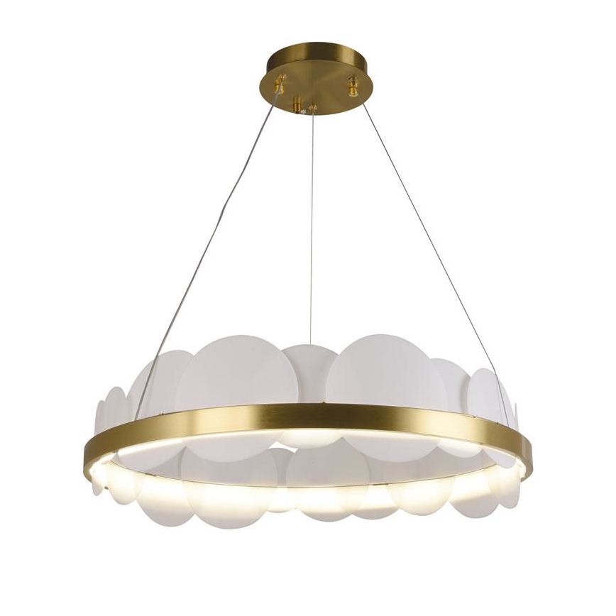 LED dimmbare Hängeleuchte an Seil LED/40W/230V 3000-6500K gold + Fernbedienung