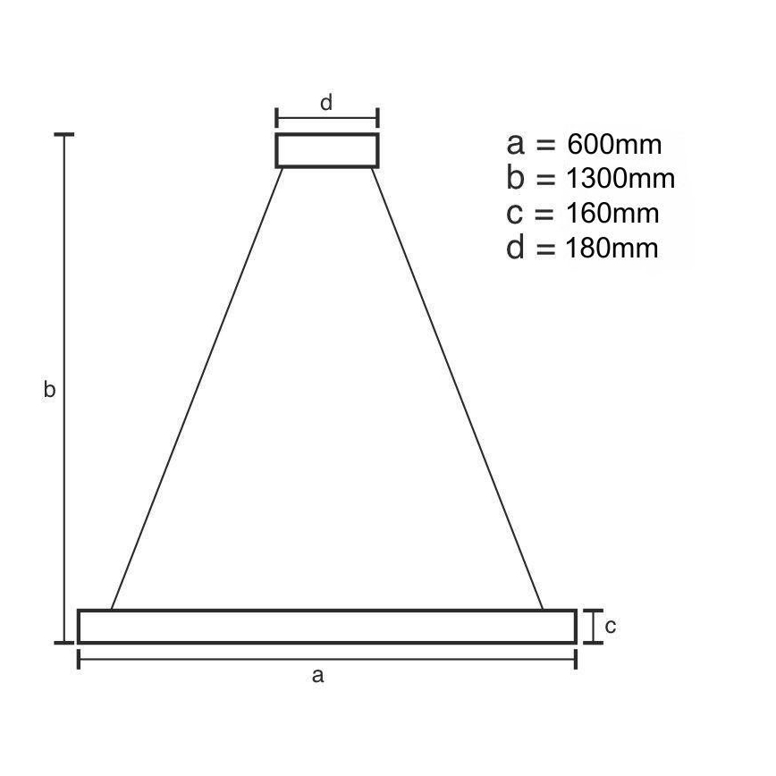LED dimmbare Hängeleuchte an Seil LED/40W/230V 3000-6500K gold + Fernbedienung