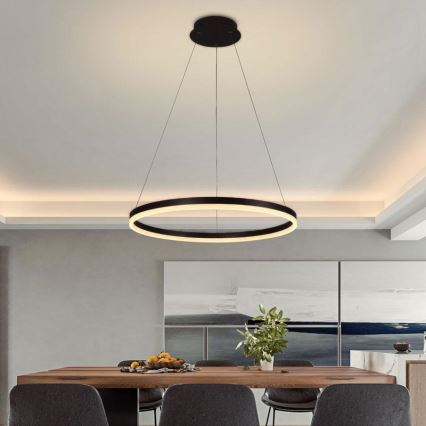 LED dimmbare Hängeleuchte an Kabel LED/42W/230V 3000-6500K Ø 60 cm + Fernbedienung