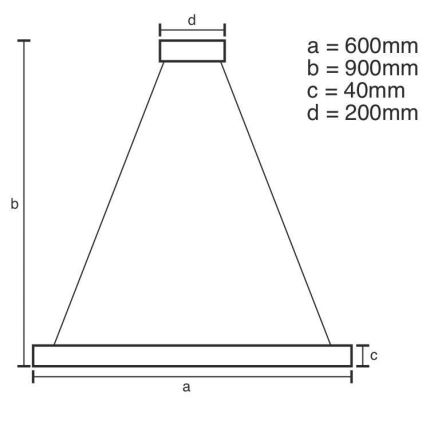 LED dimmbare Hängeleuchte an Kabel LED/42W/230V 3000-6500K Ø 60 cm + Fernbedienung