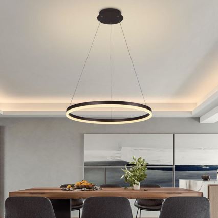 LED dimmbare Hängeleuchte an Kabel LED/42W/230V 3000-6500K Ø 60 cm + Fernbedienung