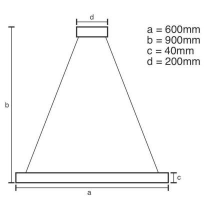 LED dimmbare Hängeleuchte an Kabel LED/42W/230V 3000-6500K Ø 60 cm + Fernbedienung