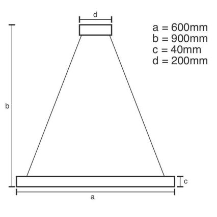 LED dimmbare Hängeleuchte an Kabel LED/42W/230V 3000-6500K Ø 60 cm + Fernbedienung