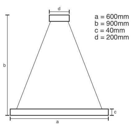 LED dimmbare Hängeleuchte an Kabel LED/42W/230V 3000-6500K Ø 60 cm + Fernbedienung