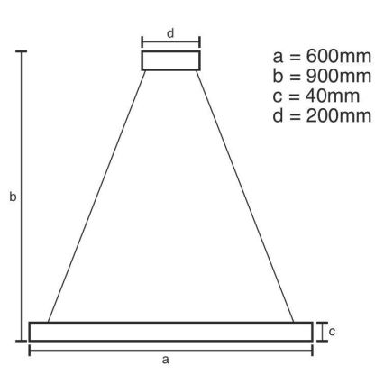 LED dimmbare Hängeleuchte an Kabel LED/42W/230V 3000-6500K Ø 60 cm + Fernbedienung