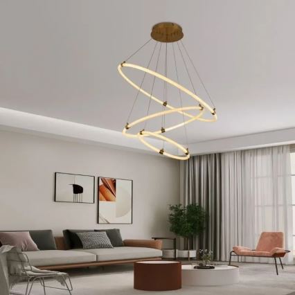 LED dimmbare Hängeleuchte an Kabel LED/45W/230V 3000-6500K Ø 80 cm + Fernbedienung