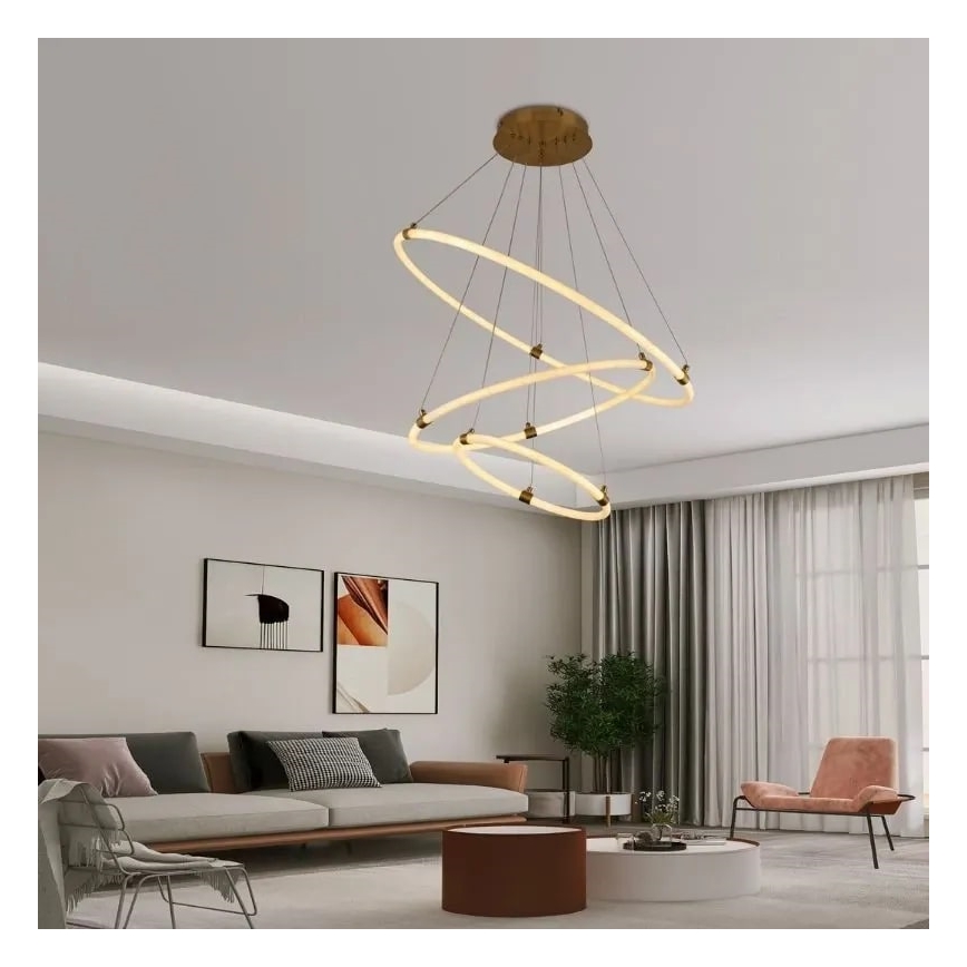 LED dimmbare Hängeleuchte an Kabel LED/45W/230V 3000-6500K Ø 80 cm + Fernbedienung