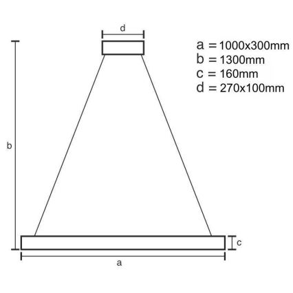 LED dimmbare Hängeleuchte an Seil LED/50W/230V 3000-6500K gold + Fernbedienung