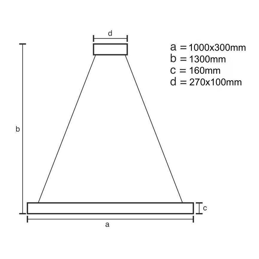 LED dimmbare Hängeleuchte an Seil LED/50W/230V 3000-6500K gold + Fernbedienung