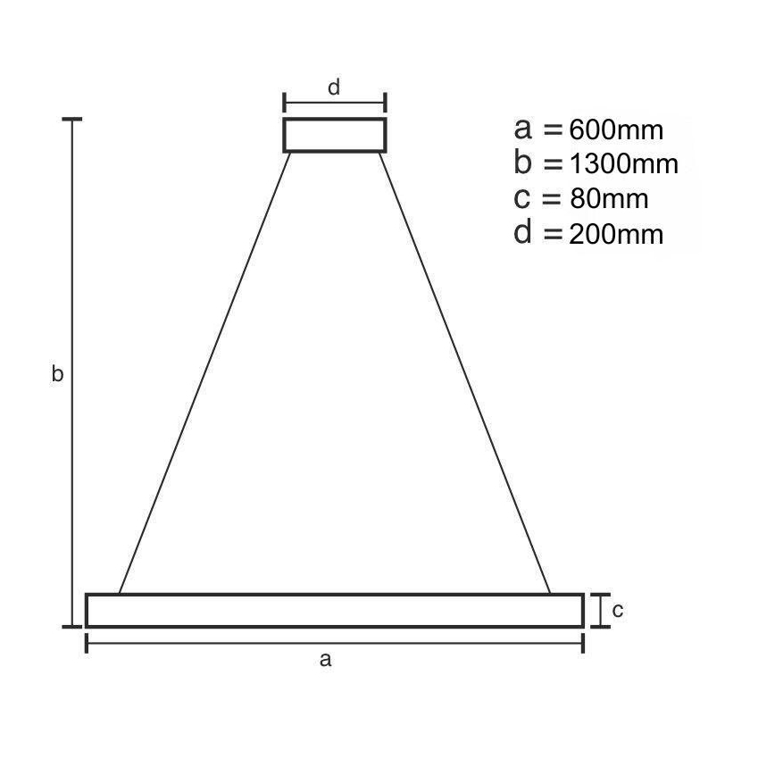 LED dimmbare Hängeleuchte an Kabel LED/50W/230V 3000-6500K Ø 60 cm + Fernbedienung