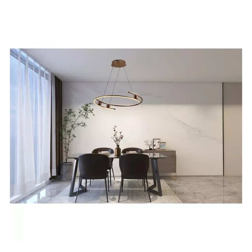 LED dimmbare Hängeleuchte an Kabel LED/50W/230V 3000-6500K Ø 60 cm + Fernbedienung