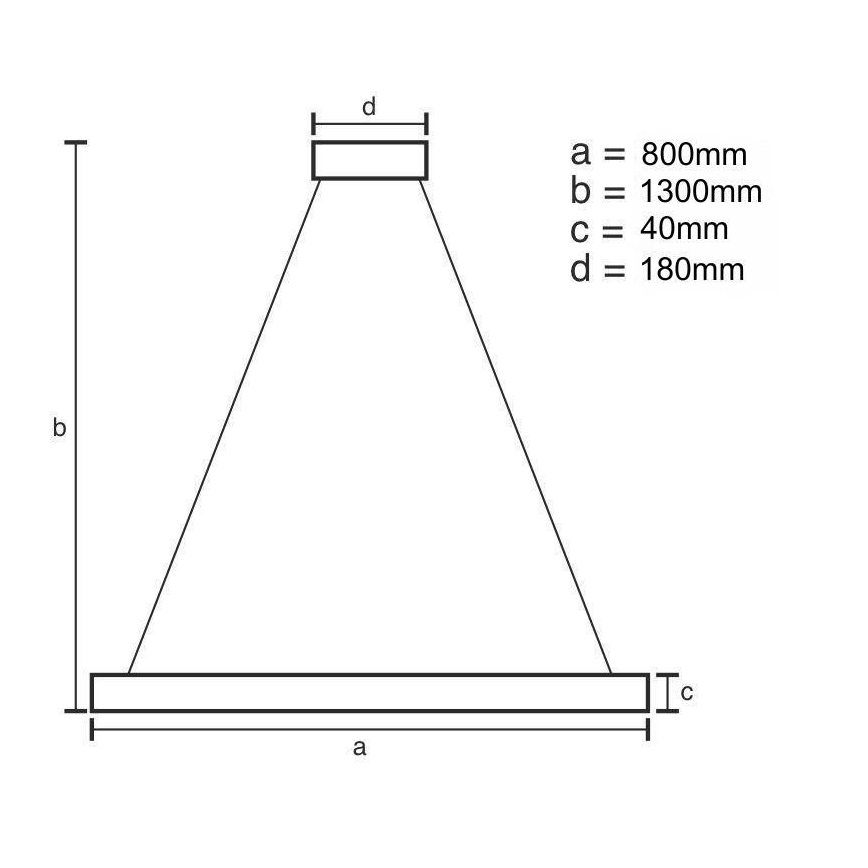 LED dimmbare Hängeleuchte an Seil LED/55W/230V 3000-6500K gold + Fernbedienung