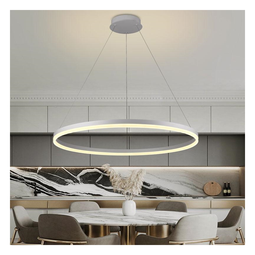 LED dimmbare Hängeleuchte an Kabel LED/55W/230V 3000-6500K Ø 80 cm + Fernbedienung