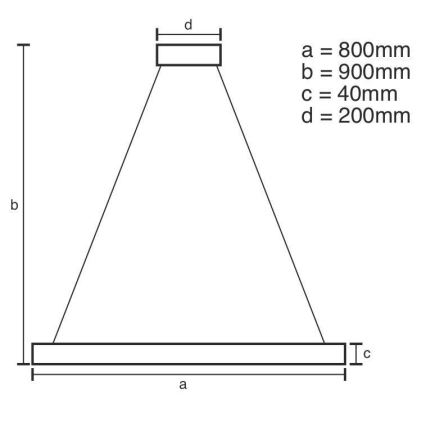 LED dimmbare Hängeleuchte an Kabel LED/55W/230V 3000-6500K Ø 80 cm + Fernbedienung