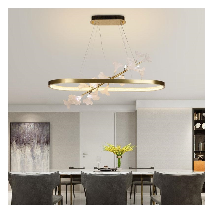 LED dimmbare Hängeleuchte an Seil LED/55W/230V 3000-6500K + Fernbedienung