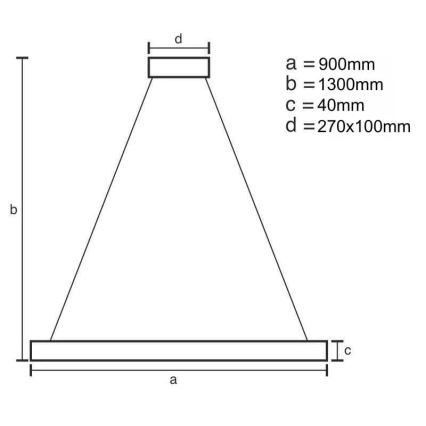LED dimmbare Hängeleuchte an Seil LED/55W/230V 3000-6500K + Fernbedienung