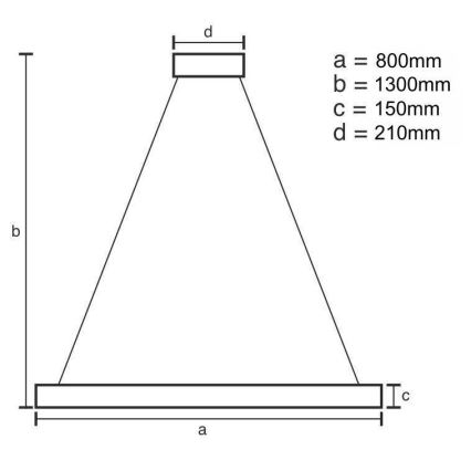 LED dimmbarer Kristall-Pendelleuchter an Seil LED/60W/230V 3000-6500K goldfarben + Fernbedienung