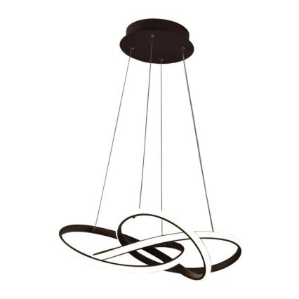 LED dimmbare Hängeleuchte an Kabel LED/65W/230V 3000-6500K Ø 48 cm braun + Fernbedienung