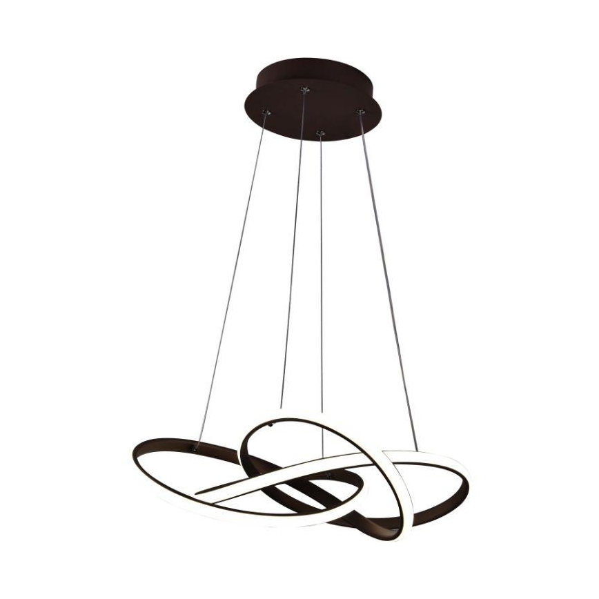 LED dimmbare Hängeleuchte an Kabel LED/65W/230V 3000-6500K Ø 48 cm braun + Fernbedienung